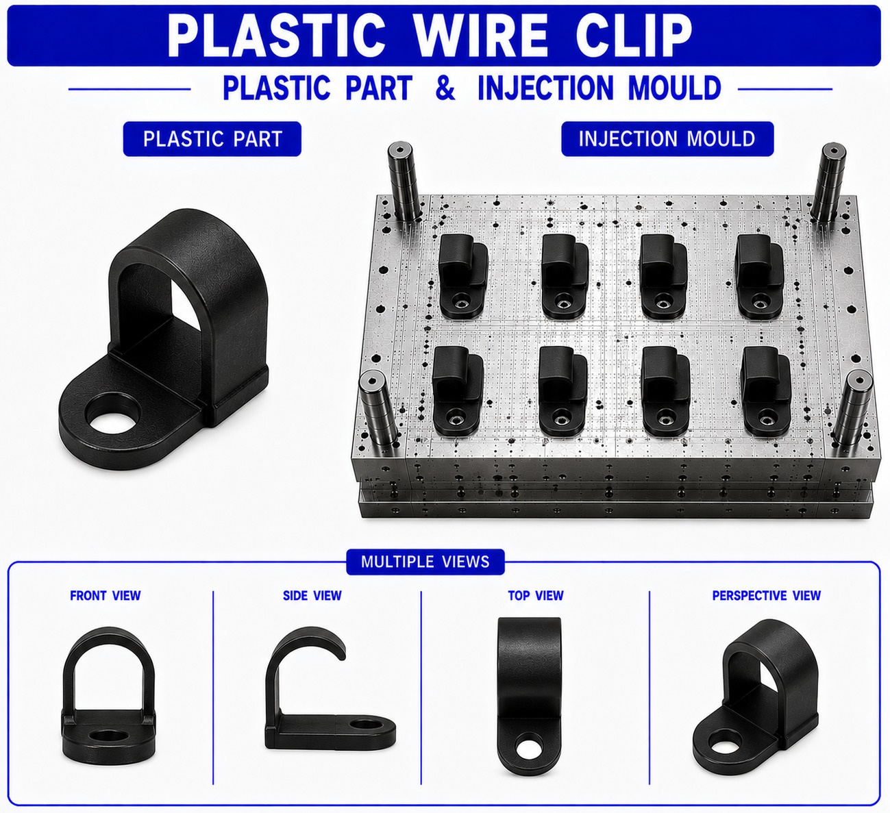 Plastic Wire Clip Mould and Moulding Service